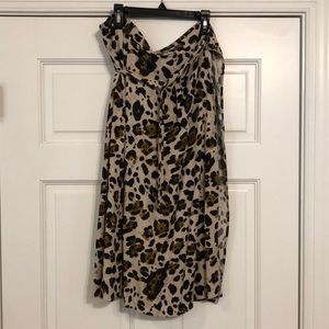 Leopard print wrap, midi skirt